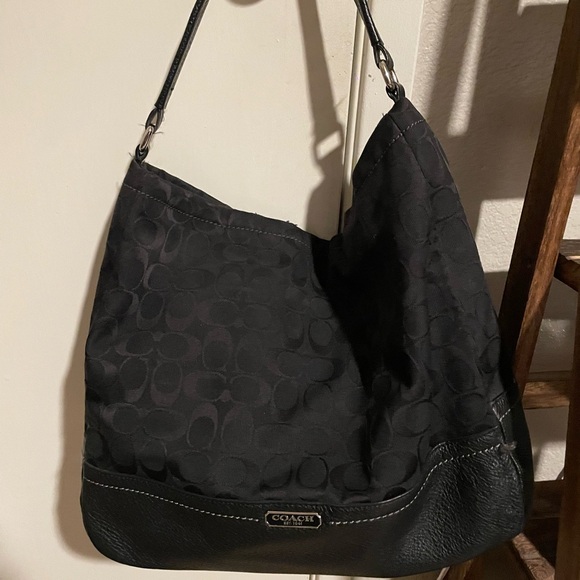 Coach Black Signature Hobo Bag - Picture 1 of 5